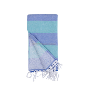 Toalla turca con respaldo de felpa Peshtemal Fouta al por mayor Pestemal Terry Soft OEM personalizado 100 algodón rayas gruesas baño de playa - Product Image 3