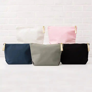 Pochette Trucco Promozionale in Tela di Cotone Lavabile e Riutilizzabile con Cerniera e Stampa Logo Personalizzato - Product Image 3