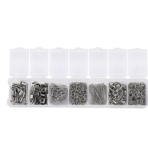 <b>DIY</b> Jewelry Accessories Metal Findings <b>Kit</b> For Bracelet Making Silver Plated Chain Lobster Clasp Earring Hooks Rings - Product Image 5
