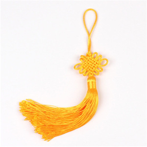 Porte-clés Nœud Chinois avec Petit Pompon en Nylon, Décoration de Voiture, Pendentif de Téléphone Portable, Cadeau, Vente en Gros, Multicolore - Product Image 5