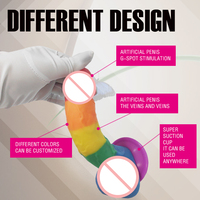 Sexbay - Dildo Grande de Goma Suave con Forma de Arcoíris para Mujer, con Ventosa, Anal, Realista, para Hombres y Lesbianas, Juguete Sexual para el Punto G