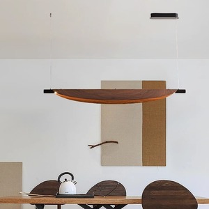 Nouvelle lampe suspendue longue et linéaire en fer et PC, motif grain <span class=keywords><strong>de</strong></span> noyer chinois, lumière chaude, <span class=keywords><strong>pour</strong></span> salle à manger, salon, cuisine, hôtel, <span class=keywords><strong>luminaire</strong></span> décoratif, garantie qualité CE 2 ans - Product Image 4