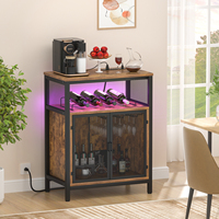 Mueble Moderno para el Hogar, Mueble Bar de Madera con Panel para Botellas de Vino, Ecológico, para Cocina, Comedor