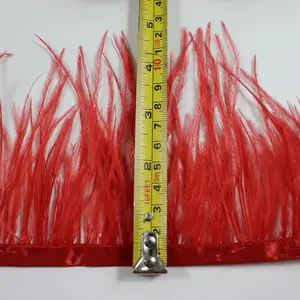 Hot Sale 65 Colors High Quality Cheap 8-10 Cm Ostrich Feather Fringe Feather Trim For Dress And Costume
