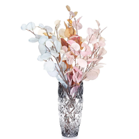 Vases en verre cylindriques élégants et transparents personnalisés pour la décoration, vente en gros d'articles ménagers bon marché