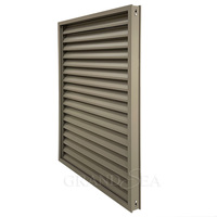 Fenêtre à persiennes en alliage d'aluminium respirante anti-moustiques Simple Wind Golden