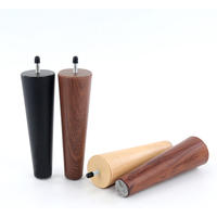 Pieds de meubles en plastique ABS, imitation bois, coniques, ronds, pour canapé, chaise, armoire, chambre, salon