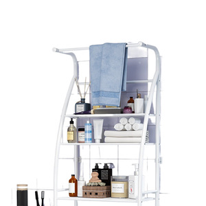 Vente en gros de support pour lave-linge de salle de bain support de <span class=keywords><strong>rangement</strong></span> en métal à trois niveaux peu encombrant support de <span class=keywords><strong>rangement</strong></span> pour lave-linge - Product Image 5