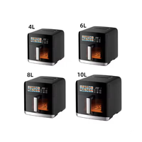 Nouveau petit four à air chaud multifonctionnel carré en acier inoxydable pour la maison, grande capacité, sans fumée ni huile, contrôle numérique
