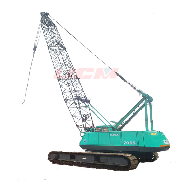 95% Новый 55-тонный Подержанный 7055 гусеничный кран KOBELCO 7055, оригинальный из Японии, в наличии