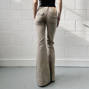 Jeans de Mezclilla Acampanados de Cintura Baja Estilo Y2K para Mujer, Color Sólido, Casuales, Ecológicos, con Bolsillos - Product Image 2