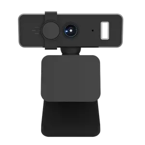 Kamera web pelacakan wajah FHD 2023 P terbaru 1080 dengan fungsi kontrol gerakan dan lampu LED camara web
