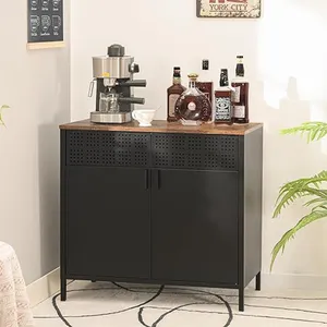 Home Styles Server Sideboards Buffets Credenzas Steel Storage Entryway Cabinet Sideboard Hallway Furniture Cabinet For Home Life