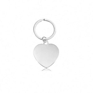 Wholesale Blank <b>Key</b> Chain Mirror Polishing Stainless Steel Heart Keychain Blank Custom Engrave Logo Metal Heart Charm <b>Key</b> <b>Rings</b> - Product Image 5