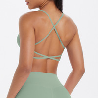 Soutien-gorge de sport sexy à dos croisé, avec bretelles, pour yoga, course et fitness