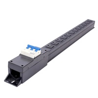 PDU industrielle 3P pour armoire de serveur, unité de distribution d'alimentation avec prises US, UK, EU, montage en rack américain, disjoncteur 12 voies