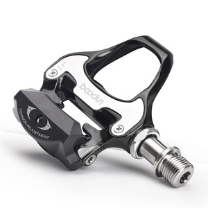 Pedales de ciclismo de carretera Bodun con autobloqueo, de aleación de magnesio y aluminio, color negro, ligeros, para bicicletas de carretera. - Product Image 2