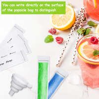 Sucette glacée jetable sans BPA personnalisé transparent de qualité alimentaire Tubes de Popsicle moule paquet de sac à fermeture éclair pour bébé aliments et boissons