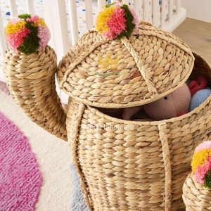 Cesto de Almacenamiento Moderno en Forma de Hongo de Jacinto de Agua, Organizador de Juguetes para Niños, para Dormitorio, Sala de Estar y Baño, de Vietnam - Product Image 3