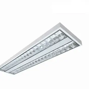 30*120 Grille Panel Light Fixtures 2 × 36W T8 Fluorescent With Reflector