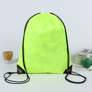 Promotional 34*42cm Polyester Sports Drawstring Bag Waterproof Thicken Custom Logo Canvas/cotton Lining Gym Gift String Carrying
