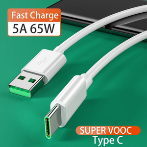 65W 5A <span class=keywords><strong>USB</strong></span> C Vooc Siêu Nhanh Sạc Cáp Cho Oppo Tìm Thấy X Reno R17 <span class=keywords><strong>K7</strong></span> K5 Điện Thoại Di Động Phụ Kiện Sạc Dữ Liệu Loại C Cáp - Product Image 2