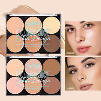 Palette légère de contour 3D pour l'application de maquillage crème et la mise en évidence et la définition de la crème de fond de teint pour les pommettes