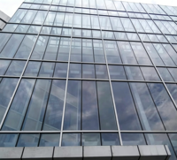Mur-rideau en verre intégral à cadre dissimulé Meidoor, remplacement pour bâtiment commercial avec verre feuilleté à faible émissivité