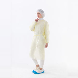 ชุดกาวน์สีเหลืองเกรด<span class=keywords><strong>2</strong></span> PP + 40gsm ไม่ทอวัสดุใช้แล้วทิ้งสำหรับทันตกรรมใช้ในทางการแพทย์ทนของเหลวและปราศจากน้ำยางข้น - Product Image 6
