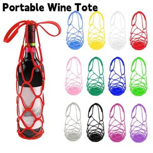 Bolsa de Silicona para Botellas de Vino/Agua, Portavasos, Cesta de Malla, a Prueba de Fugas, Resistente al Calor, de Grado Alimenticio, Plegable, con Capacidad de 700 ml - Product Image 1
