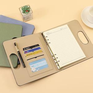 Ofset kağıt ile özel taşınabilir sert kapak notebooklar <span class=keywords><strong>Metal</strong></span> halka bağlayıcı kalemlik tam renkli baskı hızlı teslimat - Product Image 5