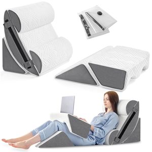 Almohada de Soporte Lumbar Multifuncional de Espuma Viscoelástica para Sentarse, Apoyo para Piernas, Alivio de la Apnea del Sueño - Posiciones Ortopédicas Ajustables - Product Image 4