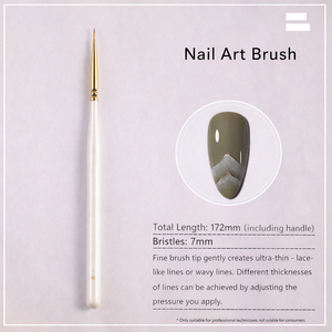 Ensemble de pinceaux à ongles multi-usages personnalisables, ovales, à poils en nylon, manche en métal, blanc nacré, pour la manucure, le salon, le design de gel - Product Image 5