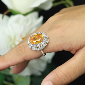 خواتم مجوهرات زركونيا مكعبة صفراء مخصصة بسعر الجملة - Product Image 5