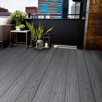Planches de terrasse en WPC recyclables Everjade Modern 3D embossées - Antidérapantes, imperméables, garantie 10 ans+, pour jardin extérieur