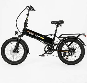 Pneus neige 20*4 pouces, batterie lithium 48V 10ah, cadre en acier carbone, vélo électrique pliable - Product Image 3