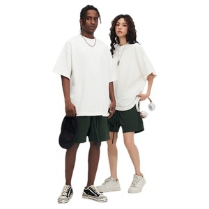 MT2758 Wholesale Custom Heavy Weight 320 Gsm 100% Cotton Drop Shoulder Basic Oversized T-Shirts for Men for Women - Product Image 1