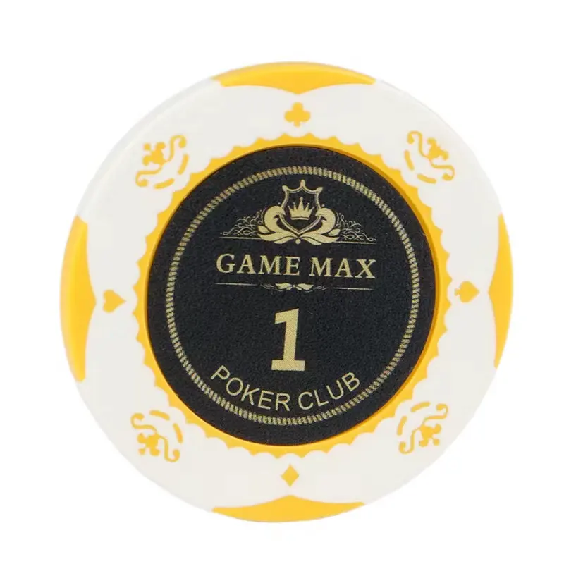 Wholesale Factory Supply 10g 39mm Professional Process Harmless Non Toxic Ceramic Clay Coin Gambling Games Poker Chips