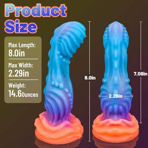 Vente en gros de jouets sexuels pour adultes : Grand godemiché monstre extraterrestre artificiel lumineux avec ventouses - Dildo-silikonformen - Product Image 5