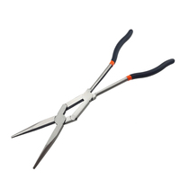 Pince à bec longue multifonctionnelle industrielle en acier au carbone de 13 pouces, double articulation, double matériau, haute qualité, OEM