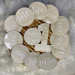 Bébé acrylique jalons sexe neutre bébé souvenir cadeau acrylique bébé jalon disques - Product Image 2