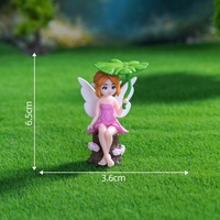 Figurine mignonne de fée elfe feuille de lotus pour micro-paysage, modèle moulé par injection DIY pour décoration de jardin et de voiture