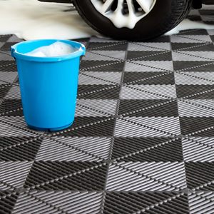 Hochleistungs-modulare PP-Kunststoff-Garagen bodenfliesen Hohe Lade kapazität für Werkstatt verkleidungen im Innen-und Außenbereich - Product Image 4