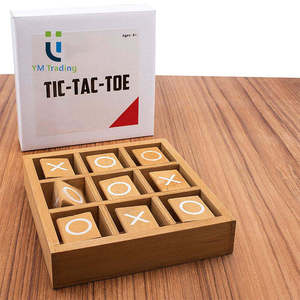 Mini juego de mesa interactivo de madera <span class=keywords><strong>Tic</strong></span> Tac Toe, juguete de ajedrez para el hogar para niños - Product Image 3