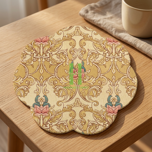 Prix le plus bas, napperons ronds faits à la main, nouveau design, laque, napperons festonnés, polis à la main, en provenance du Vietnam - Product Image 1