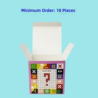 Boîtes mystères carrées colorées en stock, personnalisables avec logo, pour tirage au sort surprise, emballage cadeau en papier pour figurines et jouets