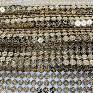 Luxuriöser Braut-Spitzenstoff mit Perlenbesatz Handgefertigter Luxus-Spitzenstoff mit Perlenbesatz Braut-Spitzenstoff mit Perlenbesatz für Festliche Anlässe - Product Image 3