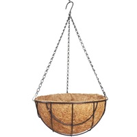 Prix usine circulaire fer cocotier Pot de fleur panier suspendu vêtements de noix de coco panier de fleurs panier suspendu