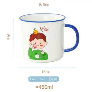 <span class=keywords><strong>Taza</strong></span> de cerámica grande de 600ml con logotipo personalizado, bonita pareja de dibujos animados, estilo coreano, alto valor, Apto para lavavajillas, Asa de <span class=keywords><strong>taza</strong></span> caliente para fiestas - Product Image 6