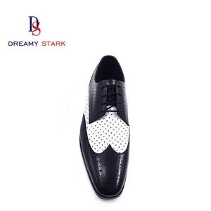 Nouveaux styles 2025 – Chaussures habillées Oxford britanniques bicolores en cuir véritable pour hommes, confortables et respirantes, idéales pour le travail et les occasions formelles - Product Image 3